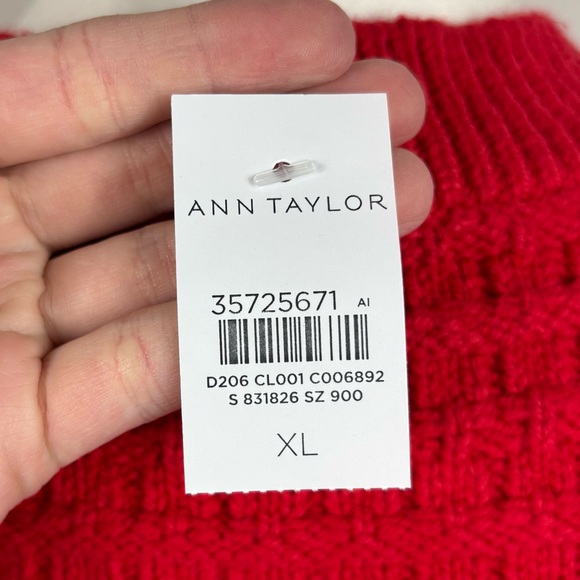 NWT Ann Taylor Red Chunky Button Down Sweater Jacket Size XL - Picture 5 of 7